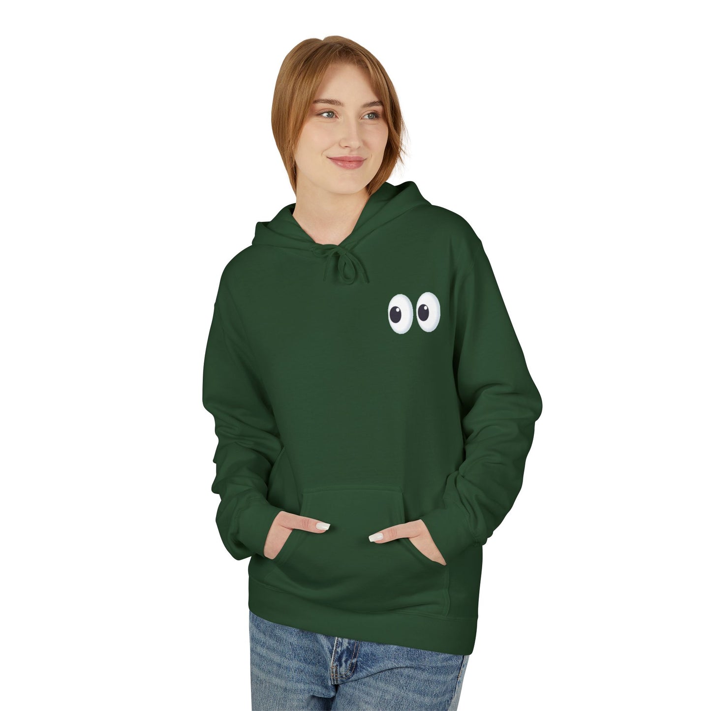Playful Eyes Fleece Hoodie - Fun Sweatshirt for Unique Style,  Cozy Wear, Perfect Gift for All Occasions, Casual Outfits, Daily [...]