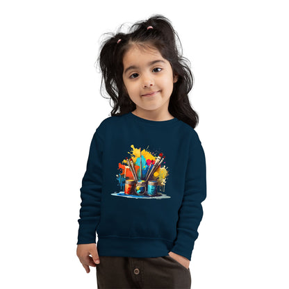 Creative Little Artist Toddler Sweatshirt, Kids Art Sweatshirt, Colorful Kids Sweater, Toddler Gift, Birthday Present, Painting Lover