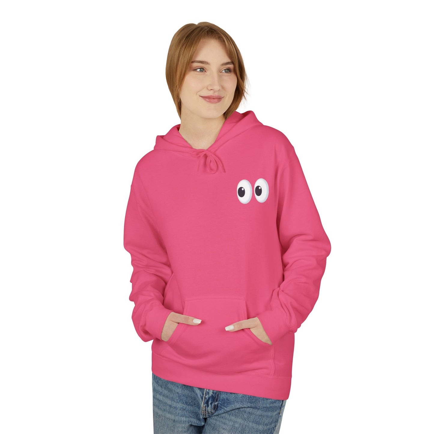 Playful Eyes Fleece Hoodie - Fun Sweatshirt for Unique Style,  Cozy Wear, Perfect Gift for All Occasions, Casual Outfits, Daily [...]