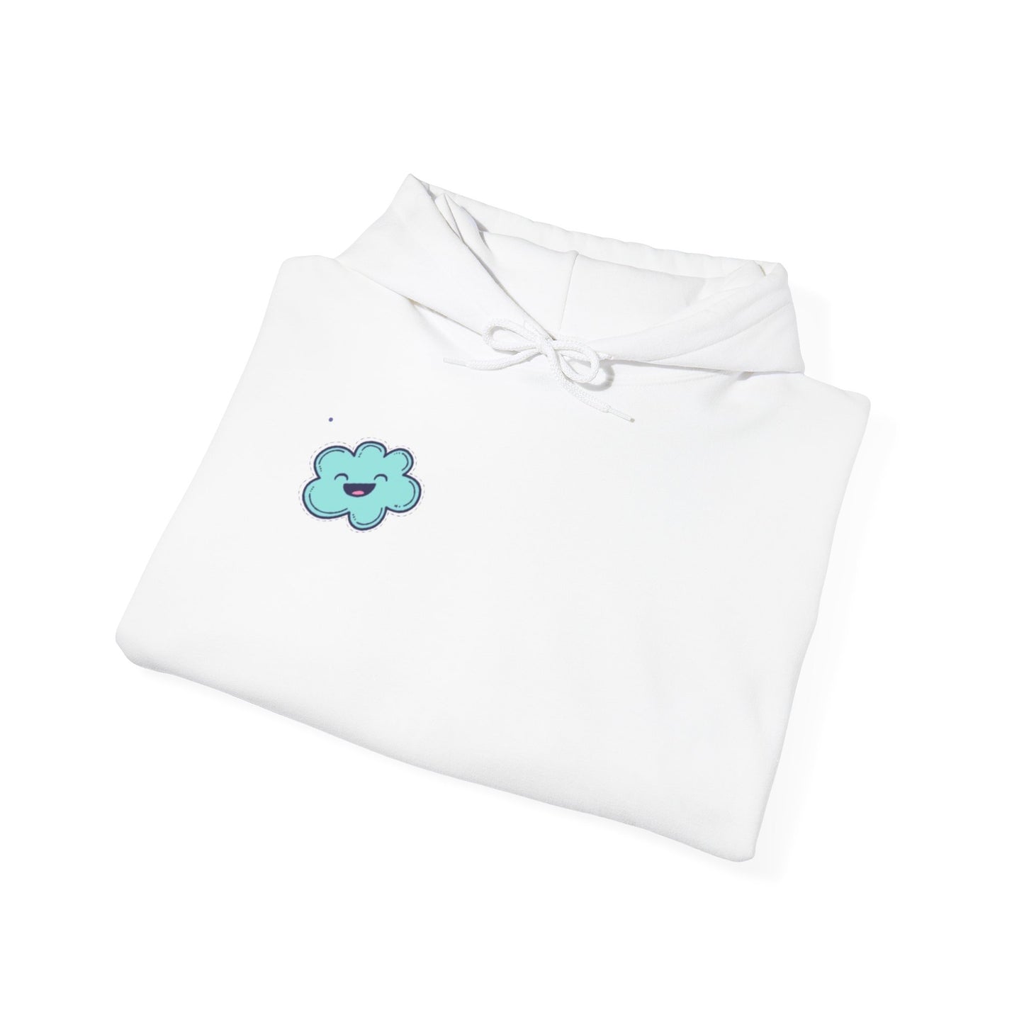 Cute Illustrated Hoodie with Flowers,  Sweatshirt for Spring, Funny Cloud Design, Gift for Teens, Cozy Casual Wear