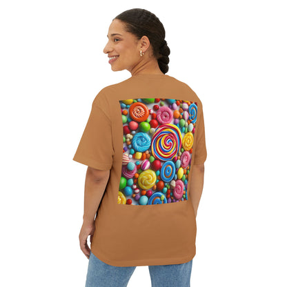 Candy-Themed  Oversized Boxy Tee, Sweet Treat Shirt, Fun Summer Tee, Trendy Casual Wear, Gift for Candy Lovers, Party Shirt, [...]