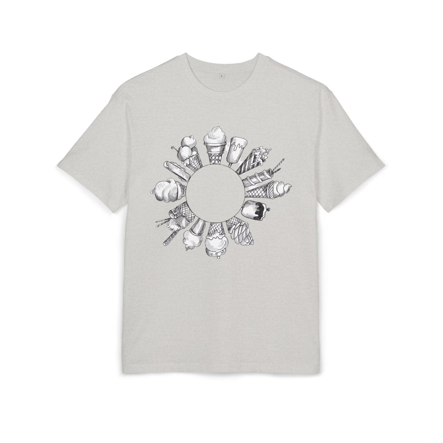 Ice Cream Lovers  Heavy Oversize Tee, Summer Fashion, Casual Wear, Gift for Foodies, Ice Cream Enthusiasts, Comfort Tee