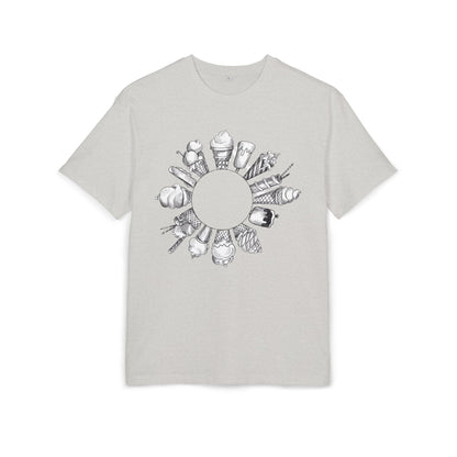 Ice Cream Lovers  Heavy Oversize Tee, Summer Fashion, Casual Wear, Gift for Foodies, Ice Cream Enthusiasts, Comfort Tee