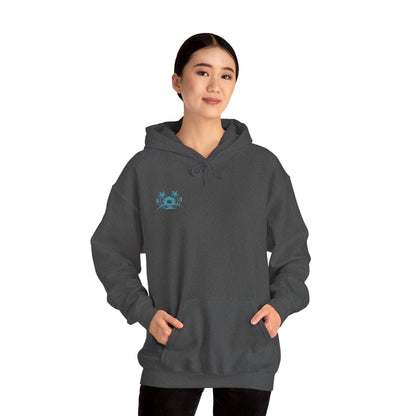 Cozy Star Emblem  Hooded Sweatshirt - Perfect Gift for Friends, Casual Wear, Outdoor Activities, Cozy Layering, Winter Essentials