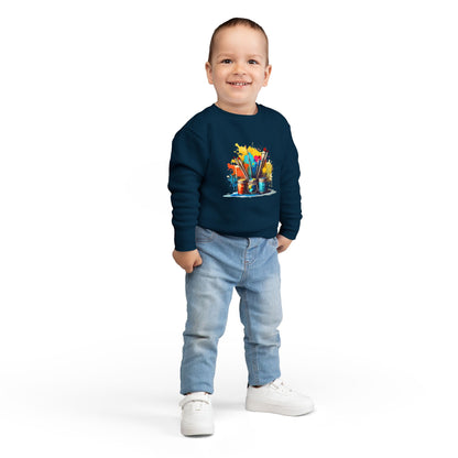 Creative Little Artist Toddler Sweatshirt, Kids Art Sweatshirt, Colorful Kids Sweater, Toddler Gift, Birthday Present, Painting Lover