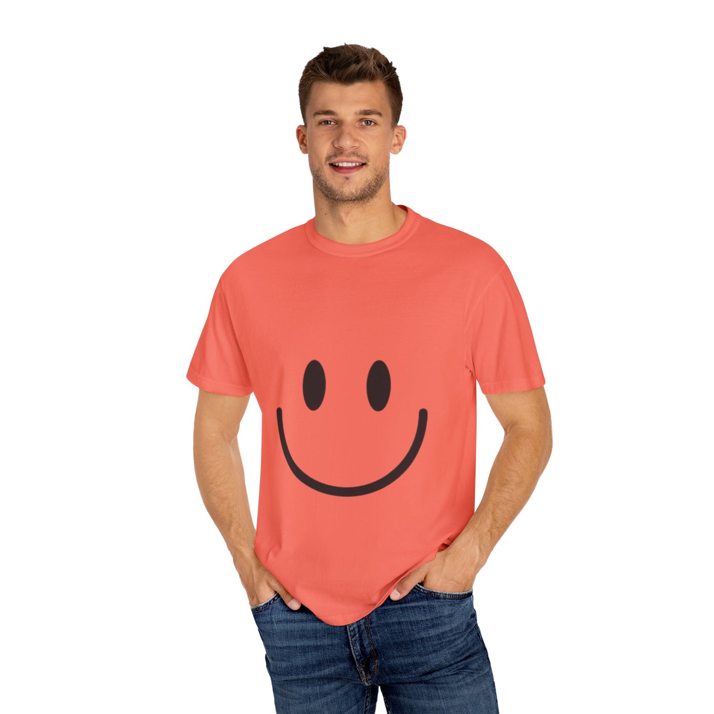 Smiley Face  T-Shirt, Fun Graphic Tee, Casual Wear, Gift for Friends, Positive Vibes Shirt, Happy Birthday Gift, Summer Essentials