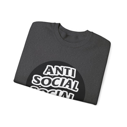 Crewneck Sweatshirt - Anti Social Club Edition, Cozy Sweatshirt, Streetwear Fashion, Gift for Introverts, Lounge Wear, Casual Outfit