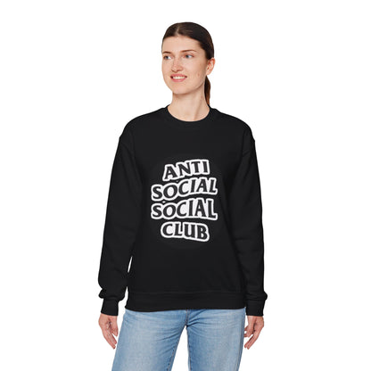Crewneck Sweatshirt - Anti Social Club Edition, Cozy Sweatshirt, Streetwear Fashion, Gift for Introverts, Lounge Wear, Casual Outfit