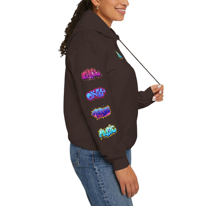 Graffiti Art  Hoodie - Cozy Streetwear, Unique Gift for Art Lovers, Perfect for Festivals, Casual Wear, Cool Graphic Sweatshirt