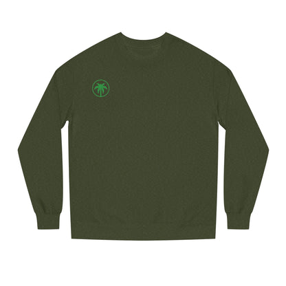 Palm Tree Crew Neck Sweatshirt, Casual Wear, Beach Vibes Apparel, Everyday Comfort, Gift for Him or Her