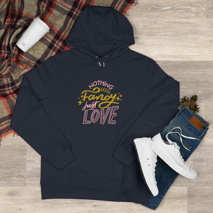 Nothing Fancy Just Love King Hooded Sweatshirt, Cozy Gift for Him, Valentine's Day Gift, Casual Wear, Everyday Comfort Sweatshirt