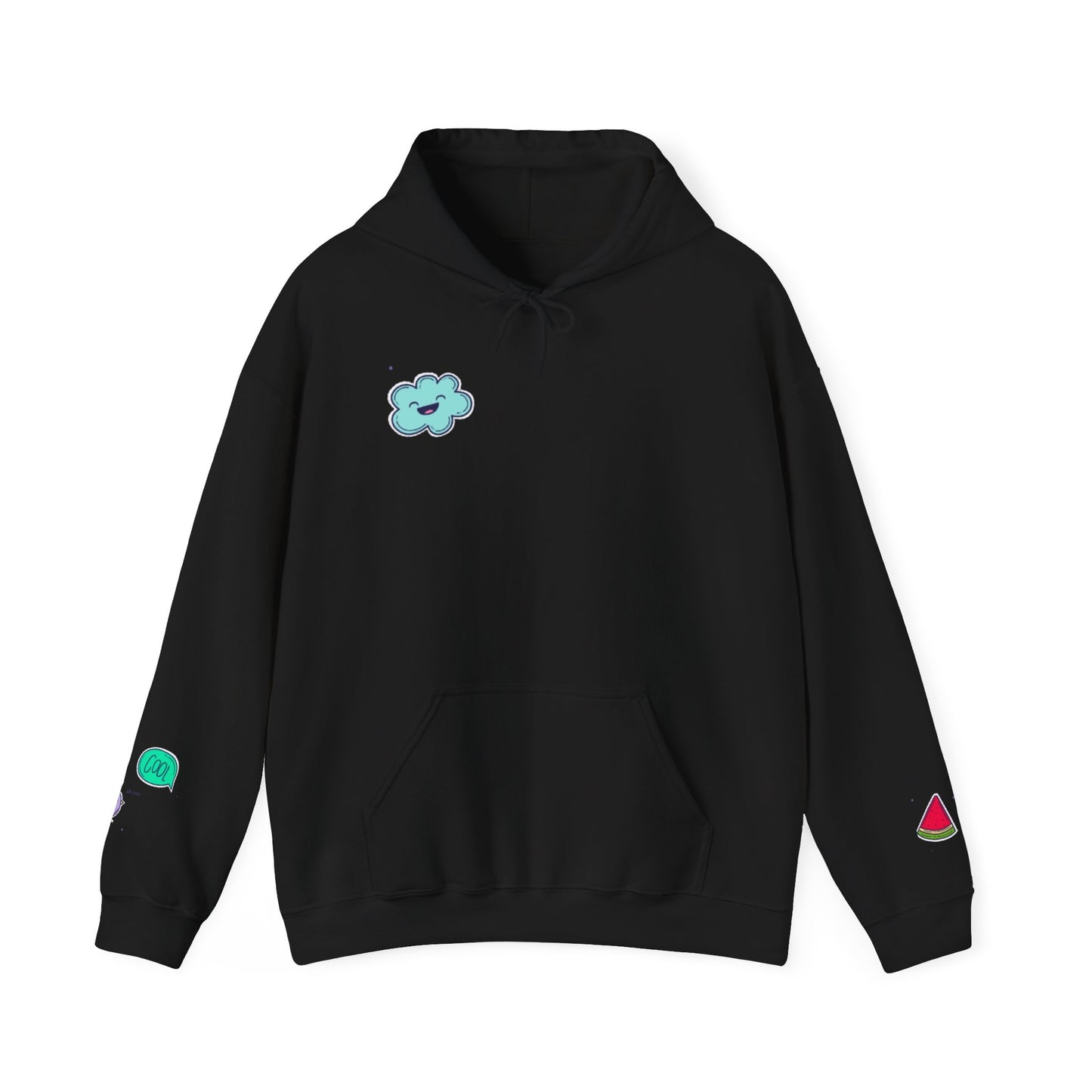 Cute Illustrated Hoodie with Flowers,  Sweatshirt for Spring, Funny Cloud Design, Gift for Teens, Cozy Casual Wear