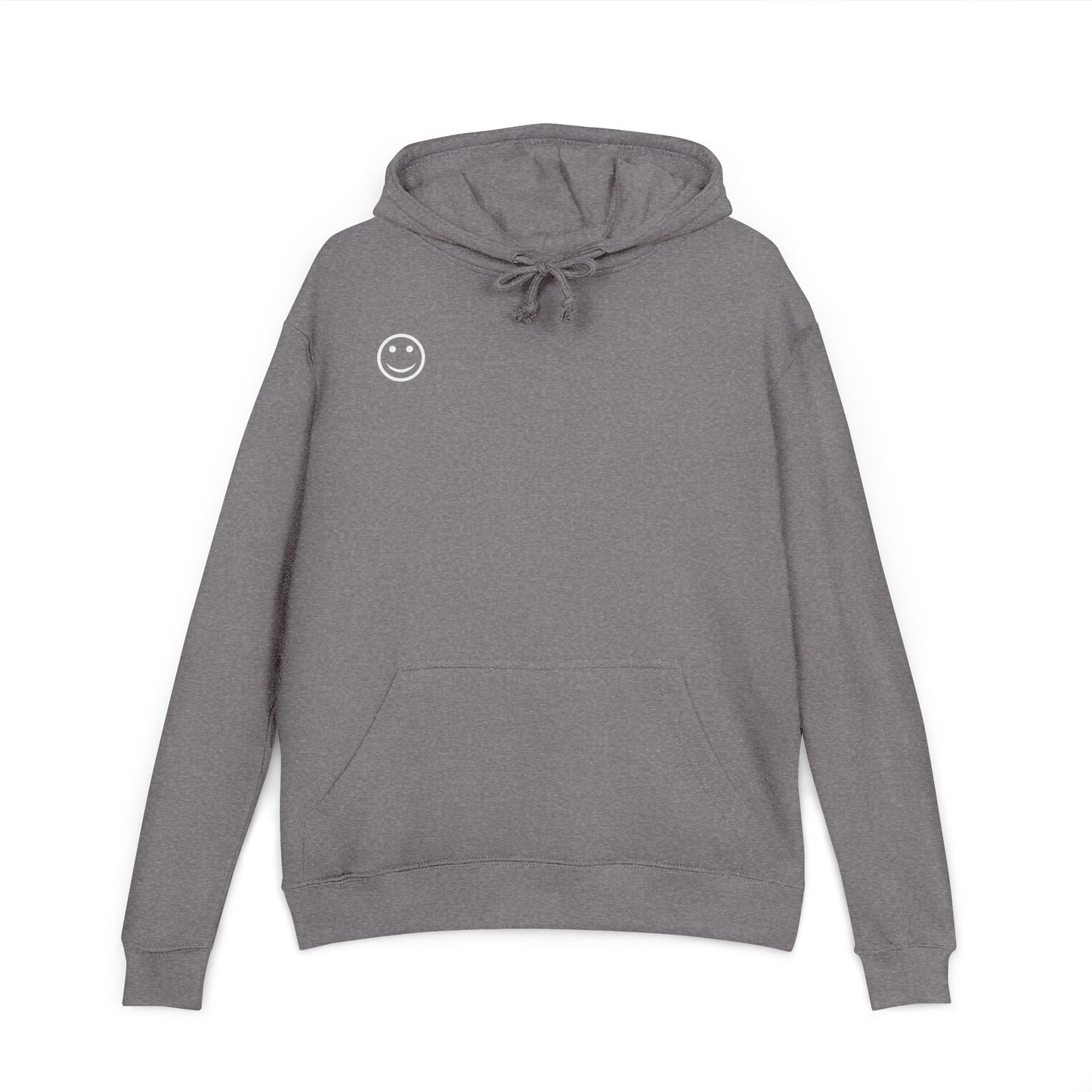 French Terry Hoodie with Smile Design - Trendy Pullover for Comfort, Cozy Gift, Casual Wear, Everyday Style