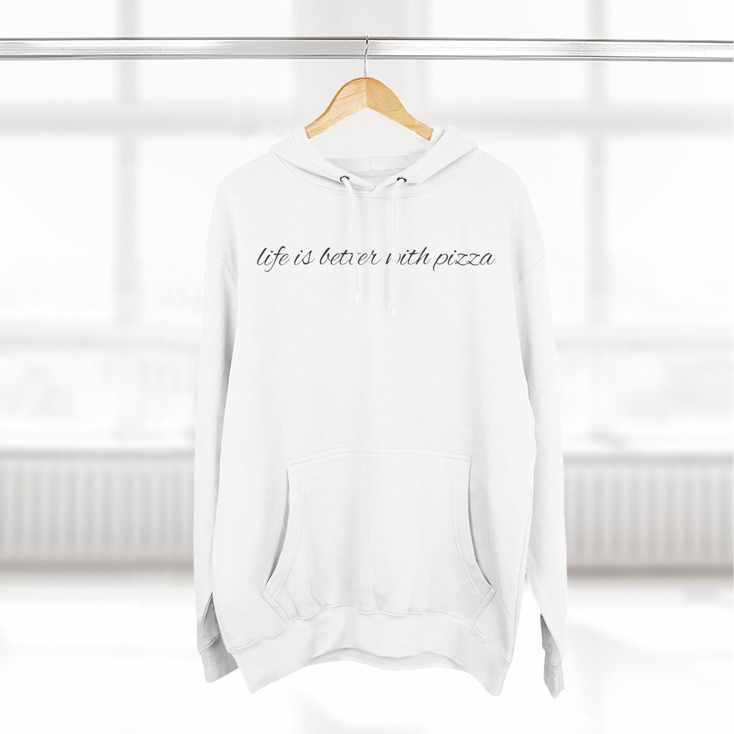 Cozy Pizza Hoodie, Fun Graphic Fleece Sweatshirt, Ideal for Food Lovers, Casual Wear, Gift for Pizza Lovers, Comfort and Style