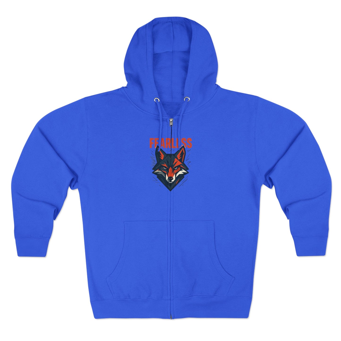 Fearless Wolf  Zip Hoodie | Cozy Layer for Adventurers, Perfect Gift for Animal Lovers, Everyday Casual Wear, Outdoor [...]