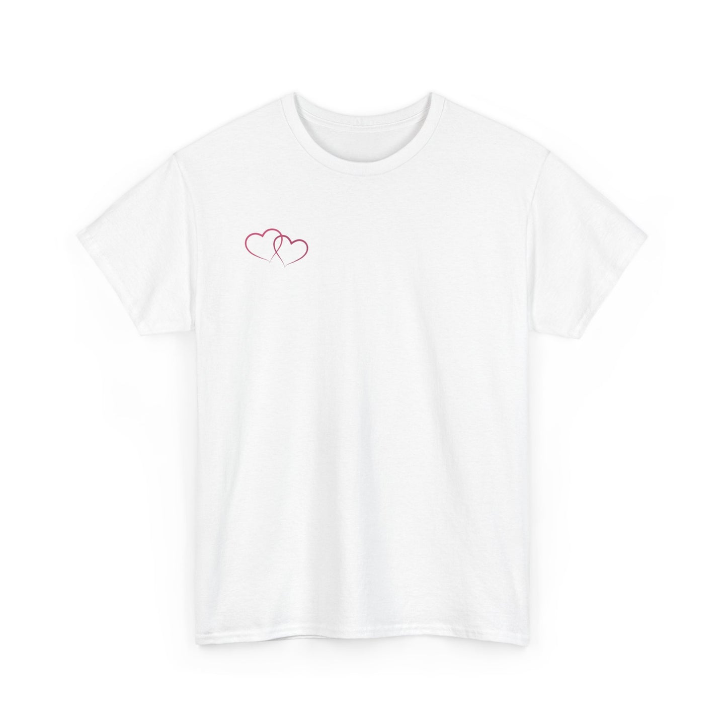 Minimalist Heart  Heavy Cotton Tee, Casual Wear, Gift for Her, Heart Tee, Everyday Fashion, Birthday Gift, Love Tee