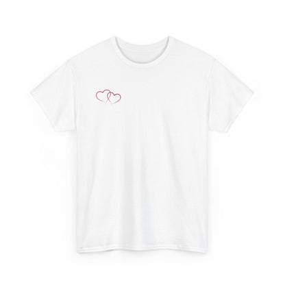 Minimalist Heart  Heavy Cotton Tee, Casual Wear, Gift for Her, Heart Tee, Everyday Fashion, Birthday Gift, Love Tee