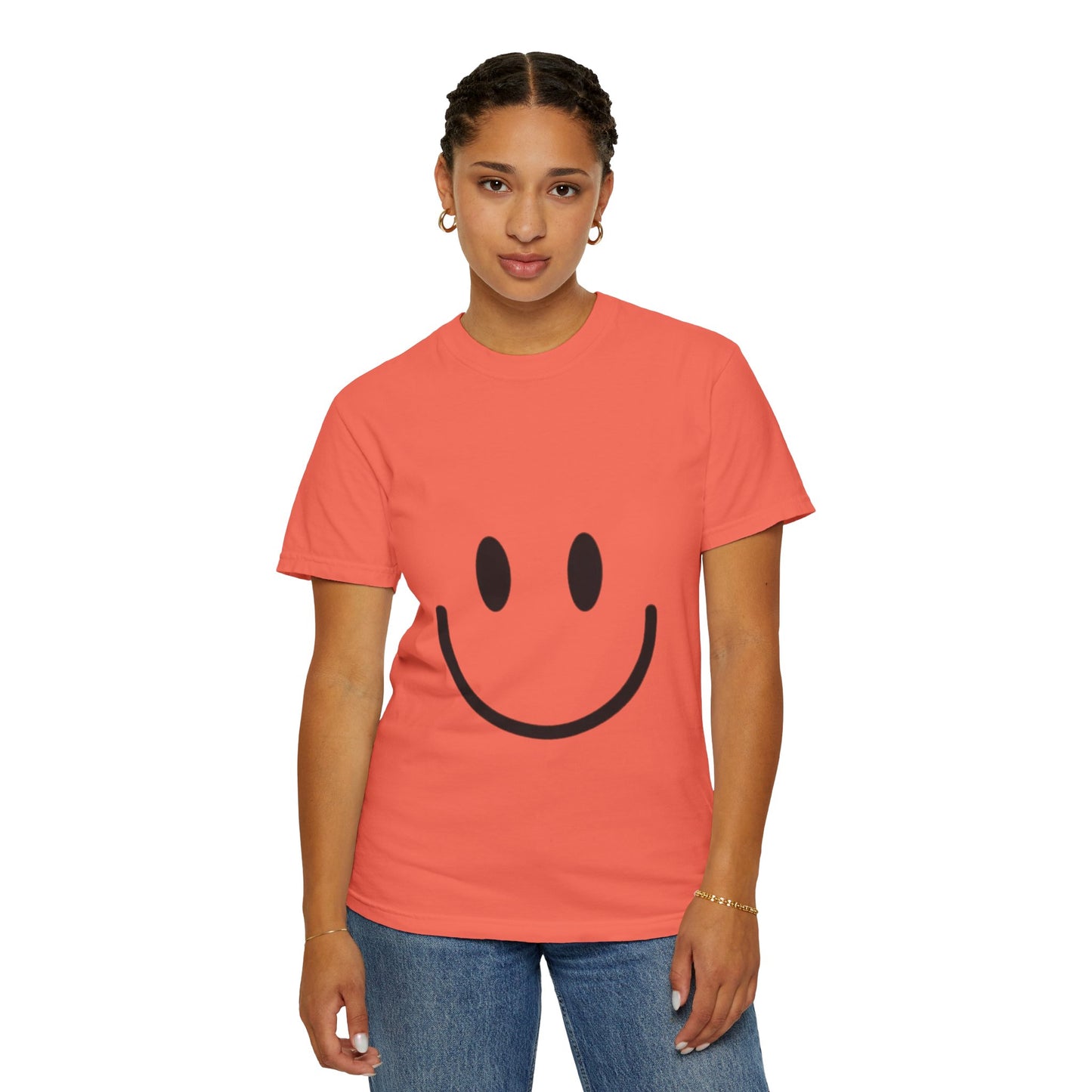Smiley Face  T-Shirt, Fun Graphic Tee, Casual Wear, Gift for Friends, Positive Vibes Shirt, Happy Birthday Gift, Summer Essentials
