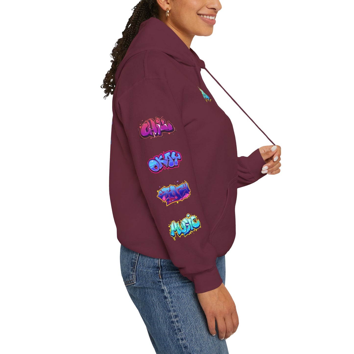 Graffiti Art  Hoodie - Cozy Streetwear, Unique Gift for Art Lovers, Perfect for Festivals, Casual Wear, Cool Graphic Sweatshirt