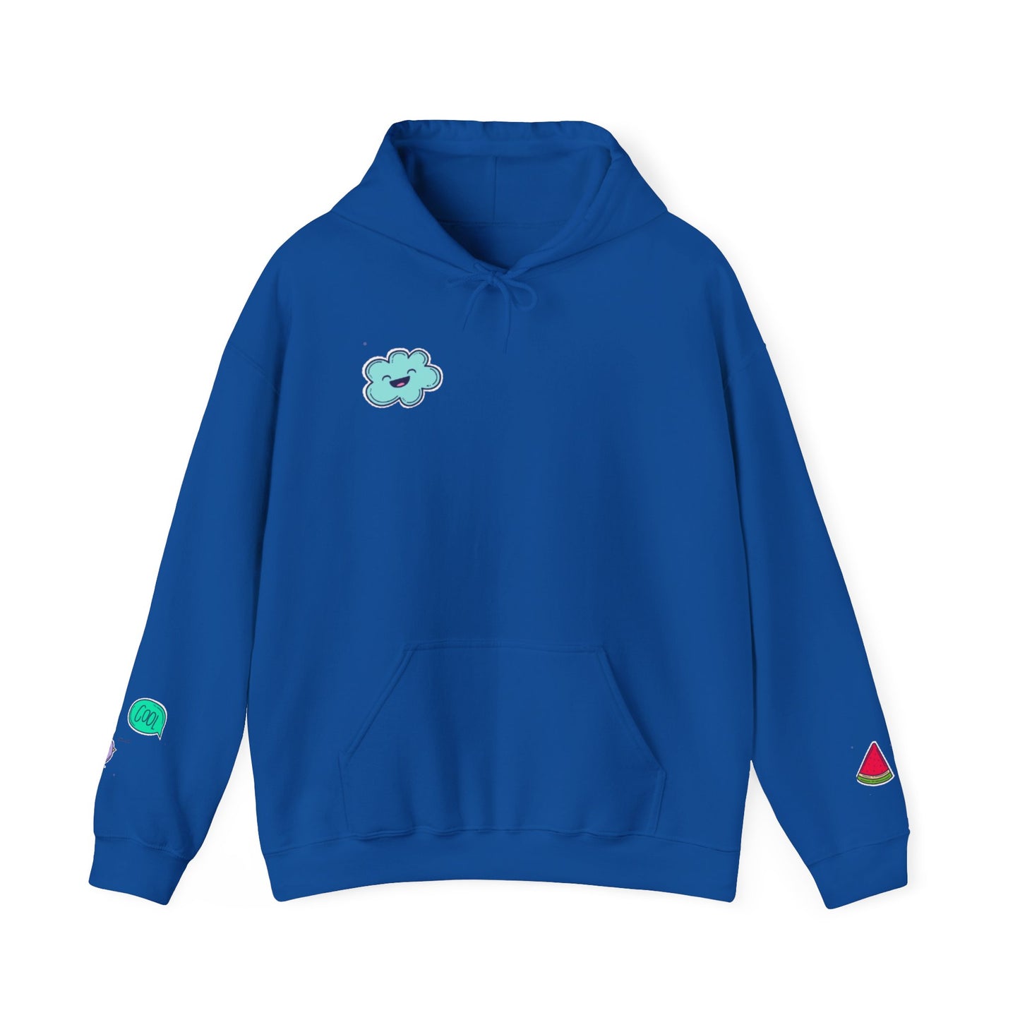 Cute Illustrated Hoodie with Flowers,  Sweatshirt for Spring, Funny Cloud Design, Gift for Teens, Cozy Casual Wear