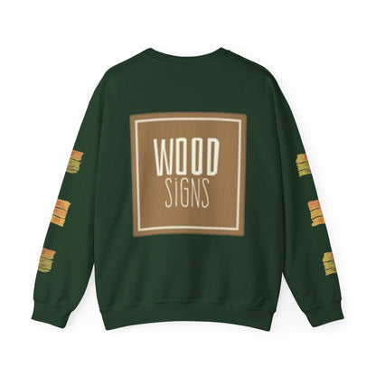 Rustic Wood Signs Sweatshirt, Cozy Gift for DIY Lovers, Home Decor Apparel, Fall Fashion