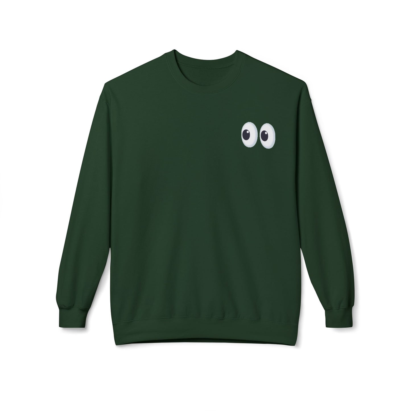 Cute Eyes Crewneck Sweatshirt, Cozy  Fleece, Perfect for Gifts, Casual Wear, Everyday Comfort