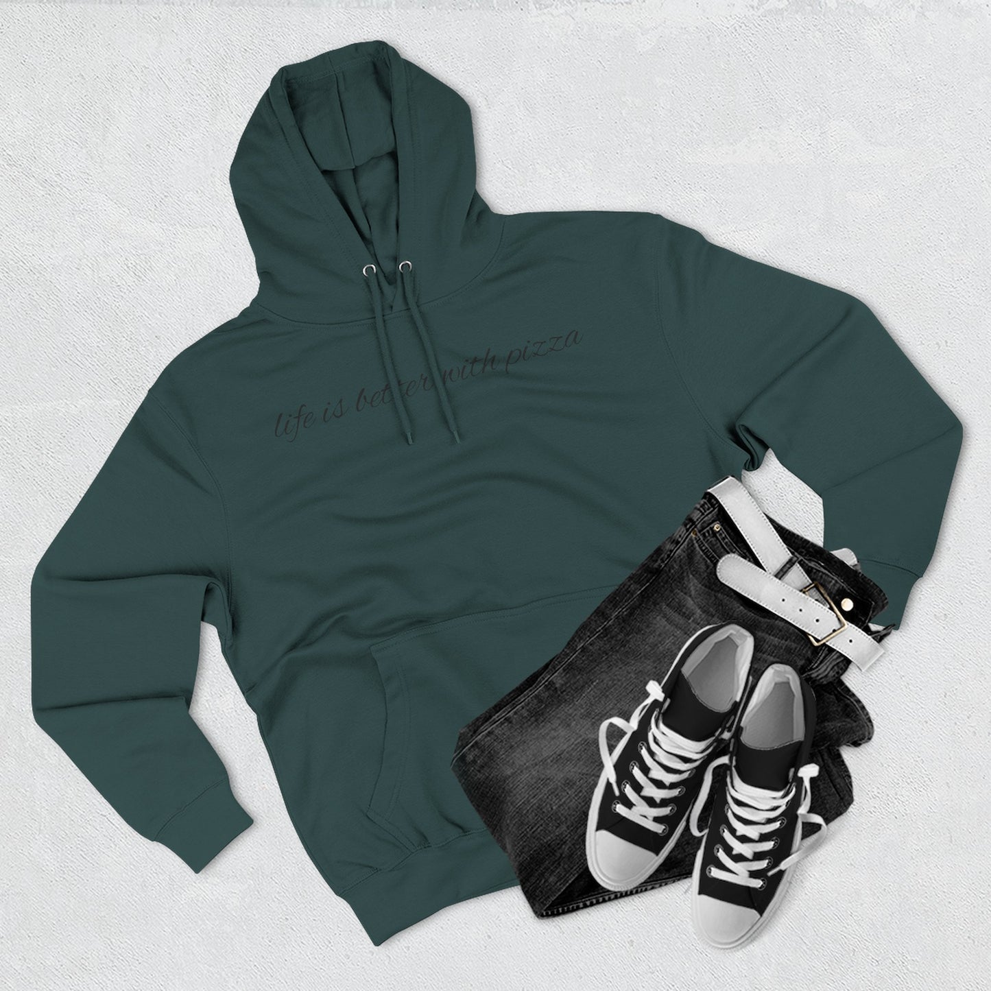 Cozy Pizza Hoodie, Fun Graphic Fleece Sweatshirt, Ideal for Food Lovers, Casual Wear, Gift for Pizza Lovers, Comfort and Style