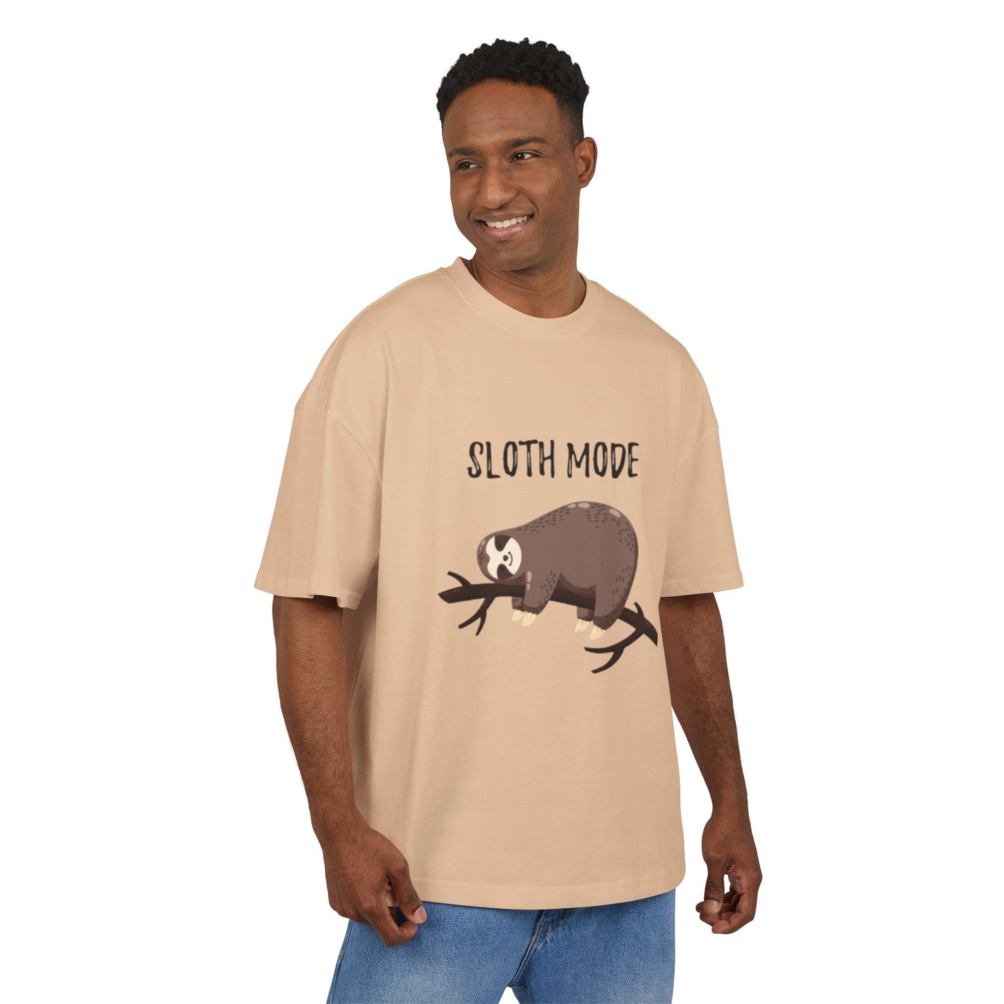 Sloth Mode  Heavy Cotton Tee, Relaxed Fit T-Shirt, Funny Animal Tee, Gift for Sloth Lovers, Humor T-Shirt, Casual Everyday Wear