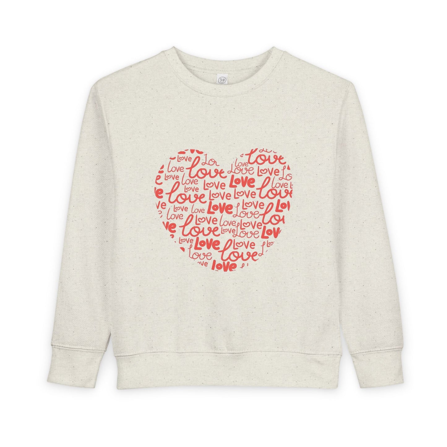Toddler Love Heart Sweatshirt, Cute Baby Crewneck, Valentine Gift, Adorable Kids Apparel, Heart Sweatshirt for Toddlers