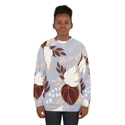 Floral AOP  Sweatshirt - Cozy Autumn Vibes, Perfect for Gifting, Casual Wear, Fall Layers, Nature Lover Apparel