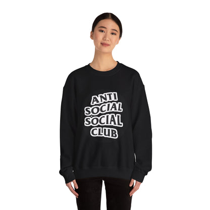 Crewneck Sweatshirt - Anti Social Club Edition, Cozy Sweatshirt, Streetwear Fashion, Gift for Introverts, Lounge Wear, Casual Outfit