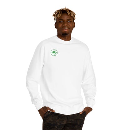 Palm Tree Crew Neck Sweatshirt, Casual Wear, Beach Vibes Apparel, Everyday Comfort, Gift for Him or Her