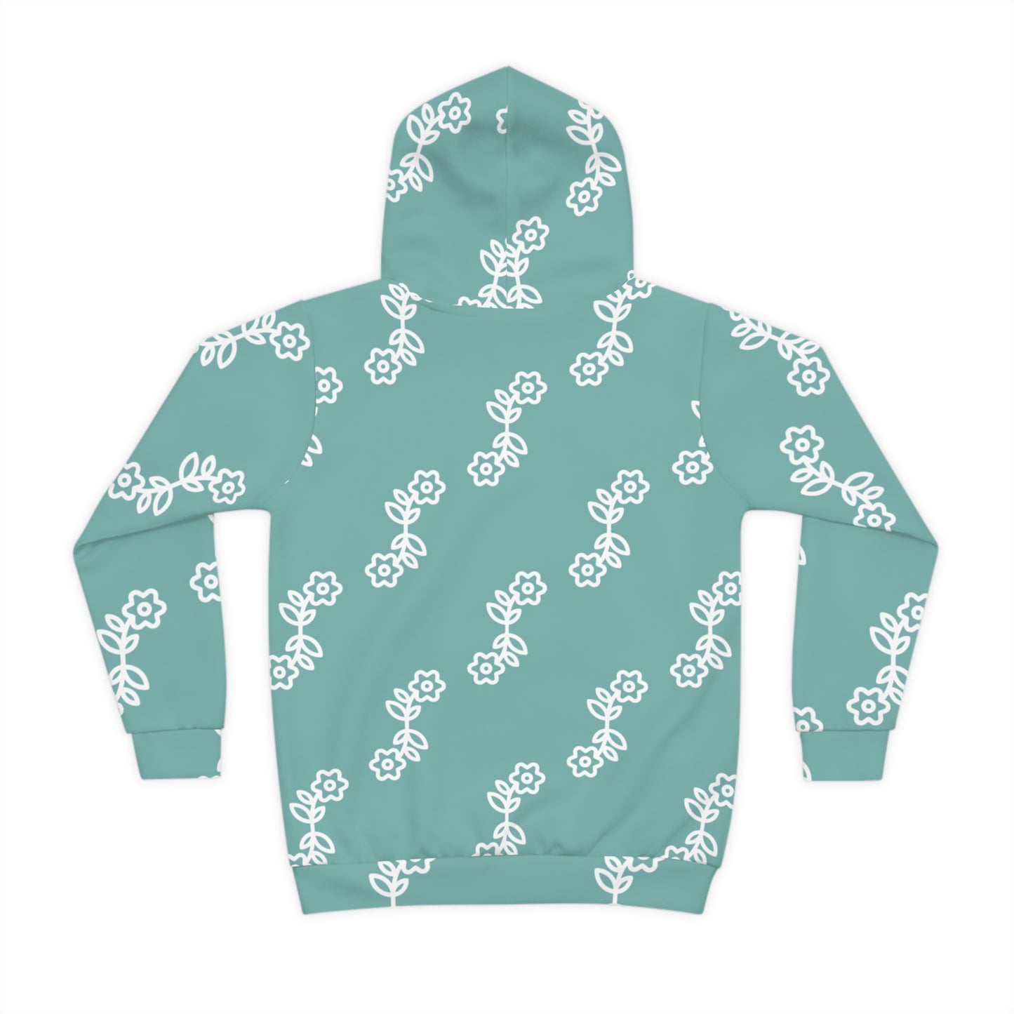 Floral Pattern Children's Hoodie, Cozy Kids Sweatshirt, Spring Fashion, Birthday Gift, Cute Toddler Hoodie, Gift for Girls