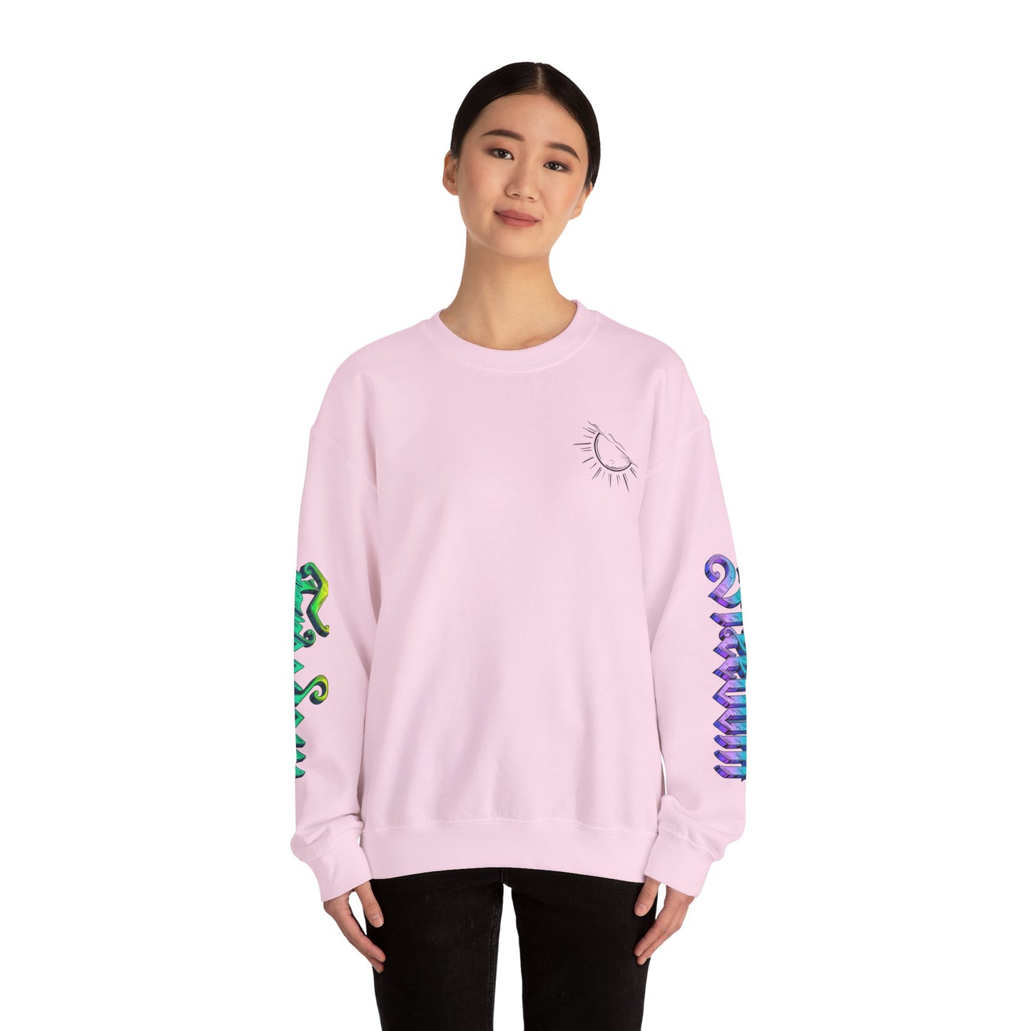 Sunshine & Swirls Crewneck Sweatshirt, Cozy Winter Wear, Casual Fashion Graphic Sweatshirt, Perfect Gift for Friends & Family, [...]