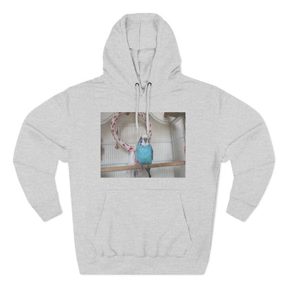 Bird Lover's Three-Panel Fleece Hoodie, Cozy Bird Sweatshirt, Pet Gift, Animal Lover Apparel, Cute Bird Design, Warm Winter Wear