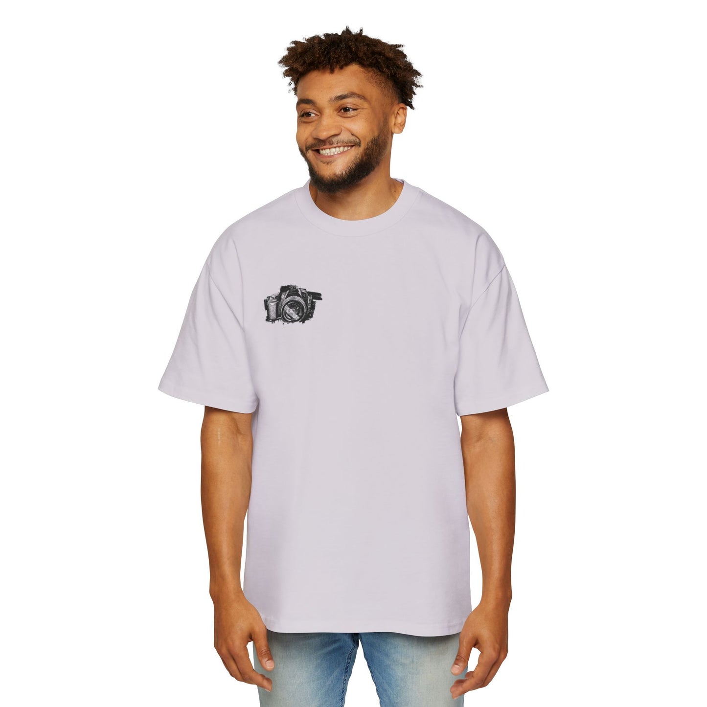 Floral Camera Oversized Tee, Photography Lover Shirt, Casual Graphic T-Shirt, Gift for Creatives, Trendy Streetwear