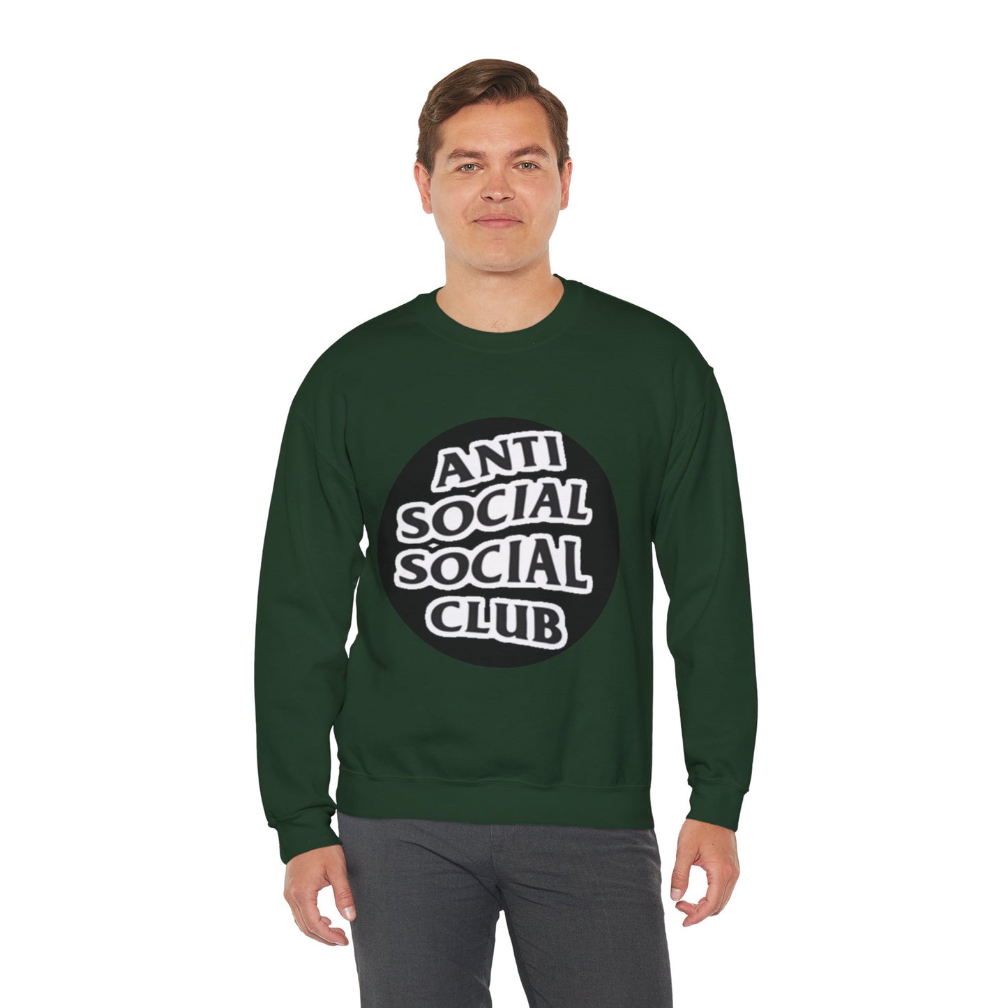 Crewneck Sweatshirt - Anti Social Club Edition, Cozy Sweatshirt, Streetwear Fashion, Gift for Introverts, Lounge Wear, Casual Outfit