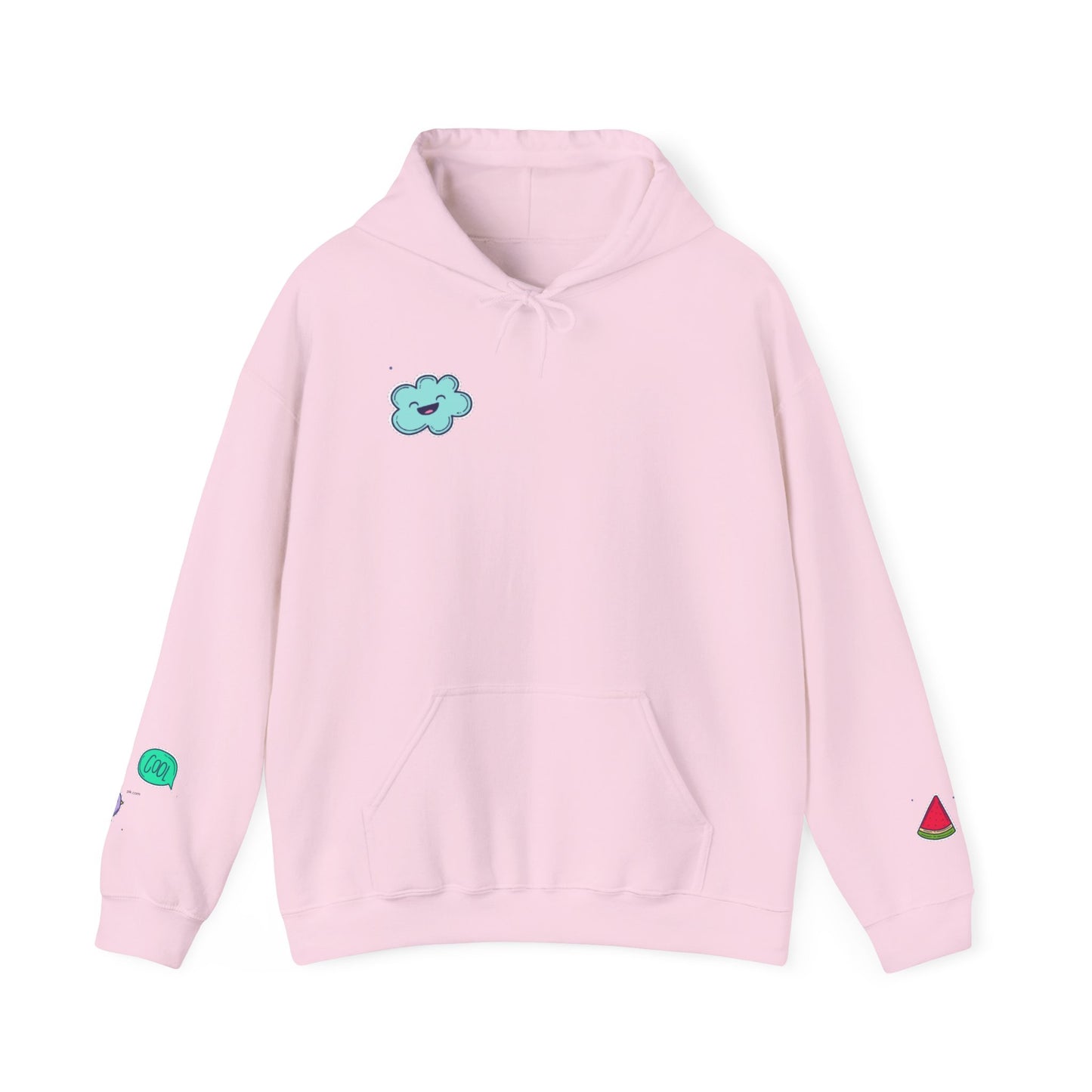 Cute Illustrated Hoodie with Flowers,  Sweatshirt for Spring, Funny Cloud Design, Gift for Teens, Cozy Casual Wear
