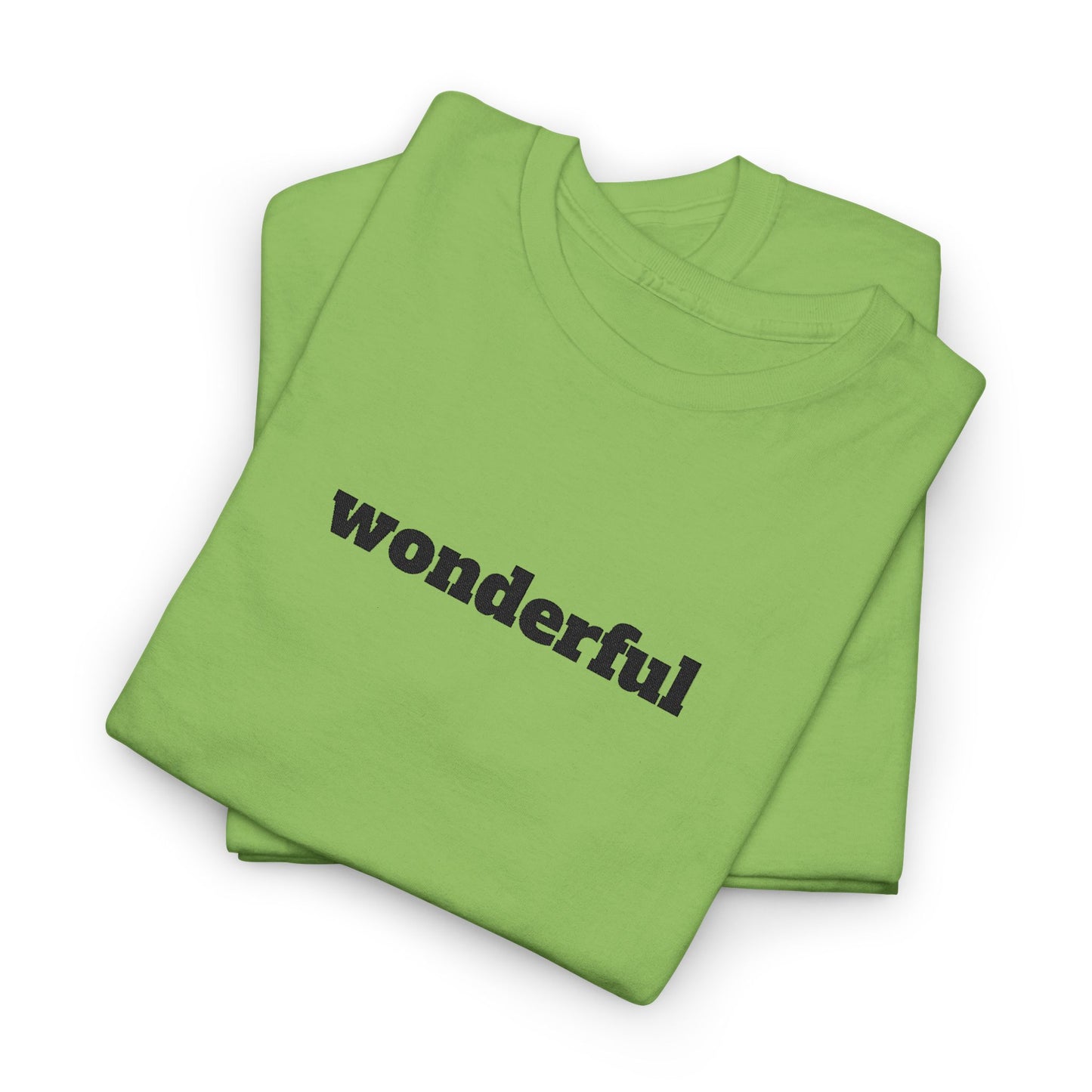 Wonderful Vibes  Heavy Cotton Tee, Casual Graphic Tee, Gift for Friends, Positive Affirmation Shirt, Everyday Wear, Birthday Gift