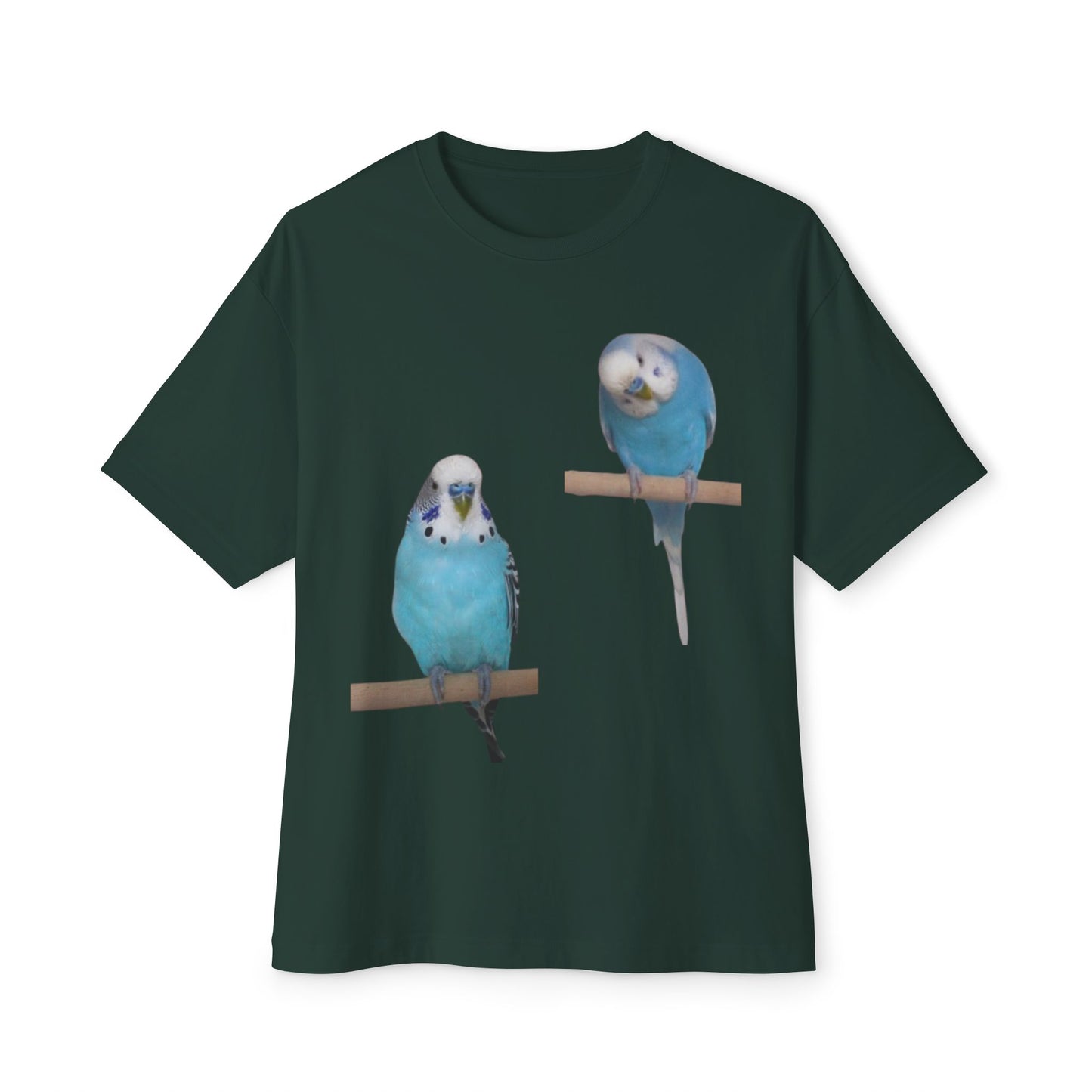 Colorful Budgie Boxy Tee, Comfortable Fashion, Bird Lover Gift, Casual Everyday Style, Unique Animal Tee,  Graphic Shirt