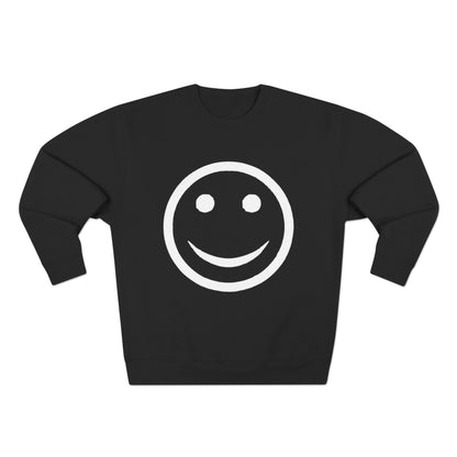 Happy Face Crewneck Sweatshirt, Cozy Gift for Friends, Casual Style, Everyday Wear, Fun Mood Boost
