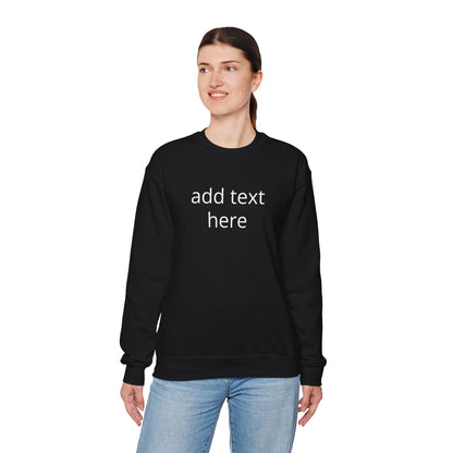 Custom Text Crewneck Sweatshirt — Minimal Personalized Pullover