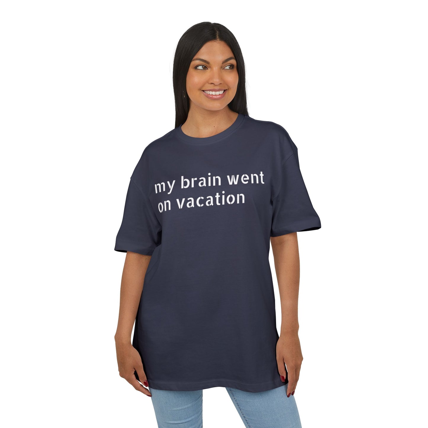 Vacation Vibes  Heavy Oversize Tee, Relaxed Fit Shirt, Casual Wear, Travel Shirt, Gift for Her, Funny Quote Tee