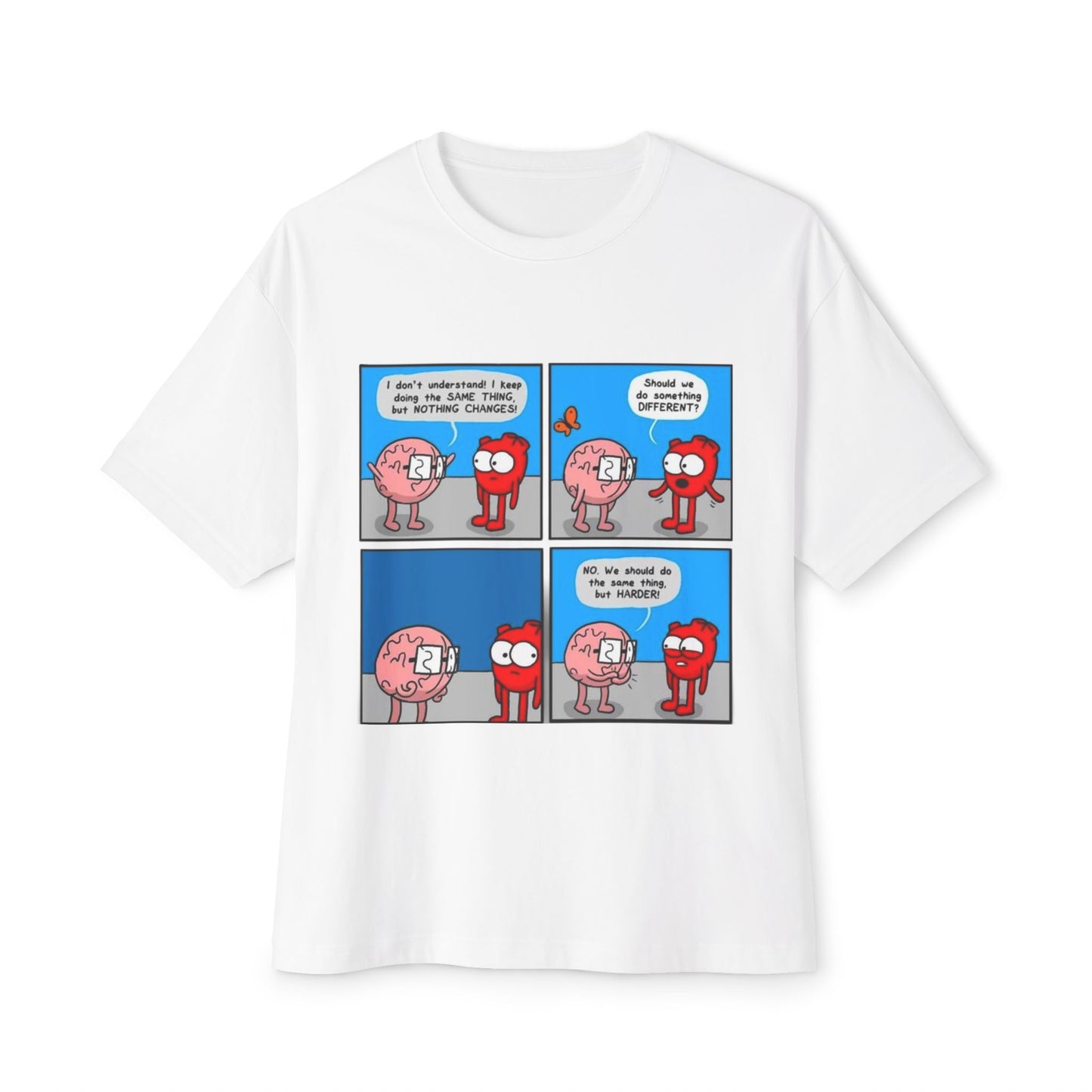 Whimsical Graphic Tee, Funny Quote Shirt, Gift for Him/Her, Casual Style, Everyday Wear, Cute Cartoon Art Tee