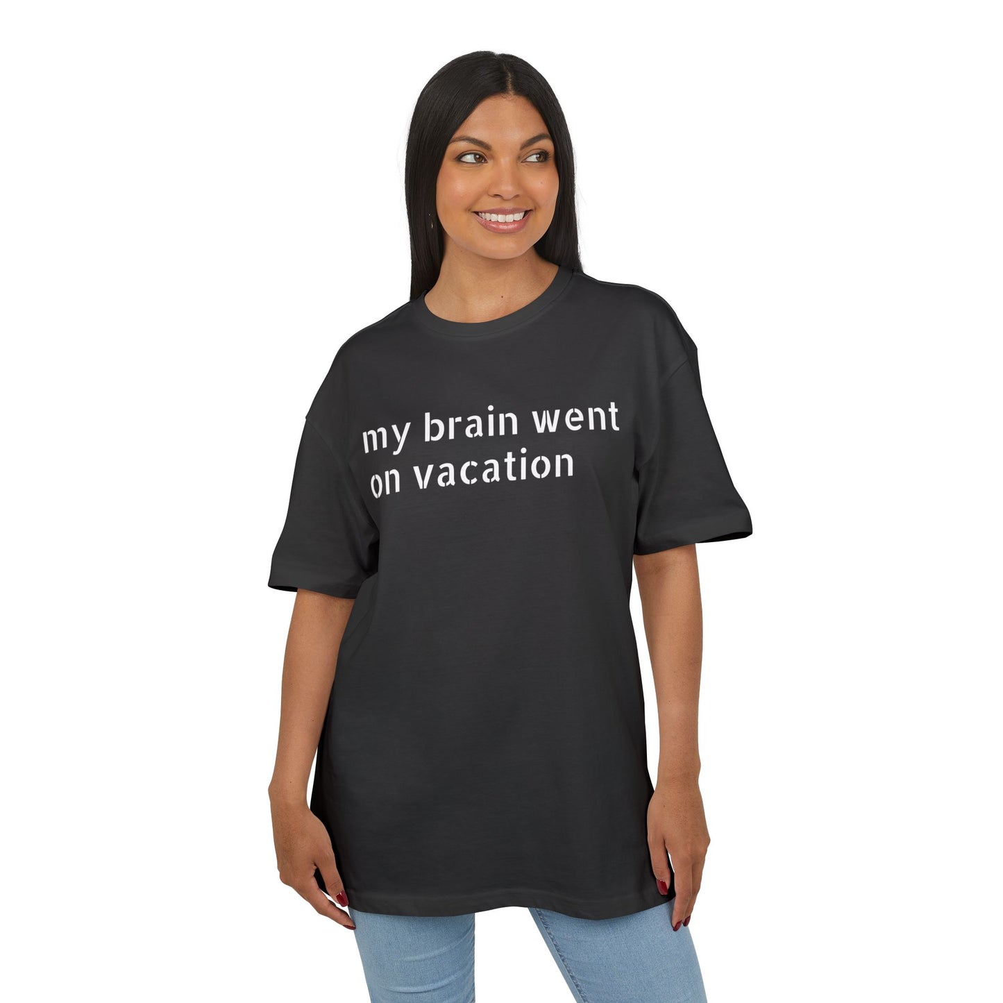 Vacation Vibes  Heavy Oversize Tee, Relaxed Fit Shirt, Casual Wear, Travel Shirt, Gift for Her, Funny Quote Tee