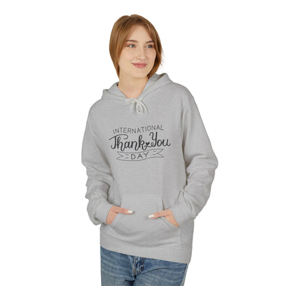 Thank You Day Hoodie | Fleece Sweatshirt, Gratitude Gift, Comfortable Layer, Easygoing Style, Perfect for Fall