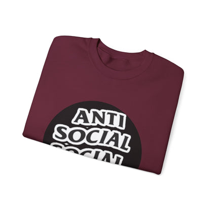 Crewneck Sweatshirt - Anti Social Club Edition, Cozy Sweatshirt, Streetwear Fashion, Gift for Introverts, Lounge Wear, Casual Outfit
