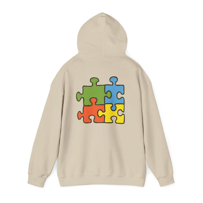 Colorful Puzzle Piece Hoodie for Creative Minds, Perfect for Gifts, Cozy Sweatshirt for Everyday Wear,