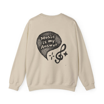 Musical Vibe Crewneck Sweatshirt, Perfect for Music Lovers, Gift, Cozy Style for Concerts, Casual Wear, Thoughtful Present