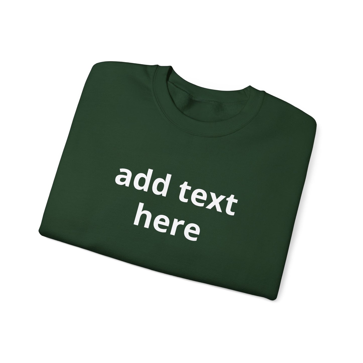 Custom Text Crewneck Sweatshirt — Minimal Personalized Pullover